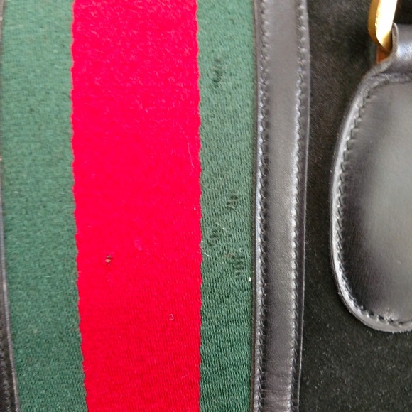 Vintage Suede Gucci Duffel Travel Overnight Bag - Picture 7 of 8